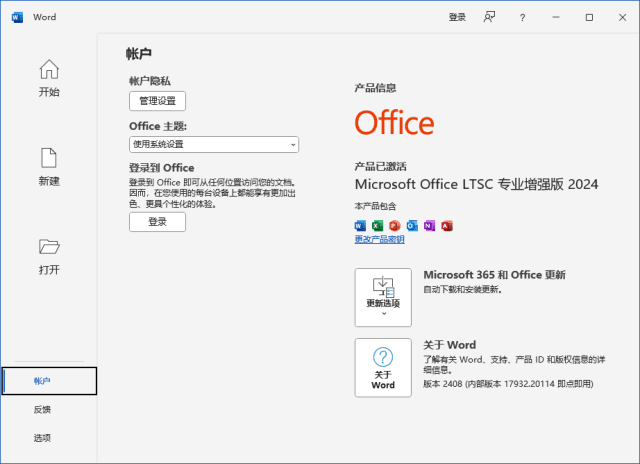 Office专业增强版2024(中文直装版)x64 07月版
