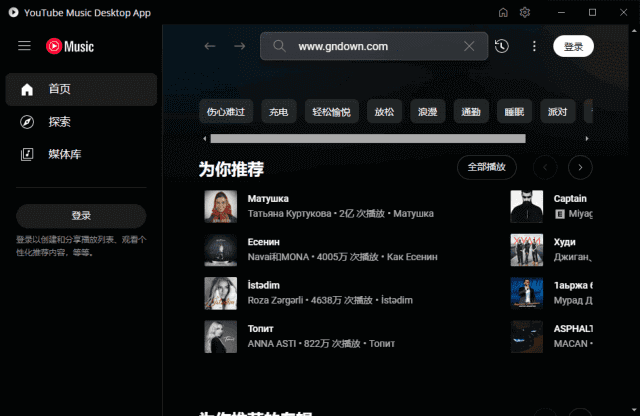 YouTube Music Desktop(YouTube音乐播放器) 多语便携版