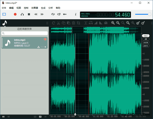 ocenaudio(免费的录音和音频编辑软件) 中文免费版